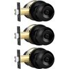 image:imageProbrico Privacy Interior Door Knobs Bed and Bath Handle Levers Keyless Brushed Nickel Lockset 6 PackBlack