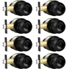 image:imageProbrico Privacy Interior Door Knobs Bed and Bath Handle Levers Keyless Brushed Nickel Lockset 6 PackBlack
