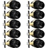 image:imageProbrico Privacy Interior Door Knobs Bed and Bath Handle Levers Keyless Brushed Nickel Lockset 6 PackBlack