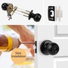 image:imageProbrico Privacy Interior Door Knobs Bed and Bath Handle Levers Keyless Brushed Nickel Lockset 6 PackBlack