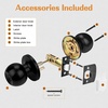 image:imageProbrico Privacy Interior Door Knobs Bed and Bath Handle Levers Keyless Brushed Nickel Lockset 6 PackBlack