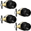 image:imageProbrico Privacy Interior Door Knobs Bed and Bath Handle Levers Keyless Brushed Nickel Lockset 6 PackBlack