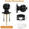 image:imageProbrico Privacy Interior Door Knobs Bed and Bath Handle Levers Keyless Brushed Nickel Lockset 6 PackBlack