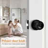 image:imageProbrico Privacy Interior Door Knobs Bed and Bath Handle Levers Keyless Brushed Nickel Lockset 6 PackBlack