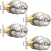 image:imageProbrico Privacy Interior Door Knobs Bed and Bath Handle Levers Keyless Brushed Nickel Lockset 6 PackBrushed Nickel