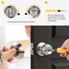 image:imageProbrico Privacy Interior Door Knobs Bed and Bath Handle Levers Keyless Brushed Nickel Lockset 6 PackBrushed Nickel