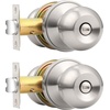 image:imageProbrico Privacy Interior Door Knobs Bed and Bath Handle Levers Keyless Brushed Nickel Lockset 6 PackBrushed Nickel