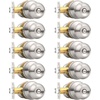 image:imageProbrico Privacy Interior Door Knobs Bed and Bath Handle Levers Keyless Brushed Nickel Lockset 6 PackBrushed Nickel