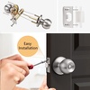 image:imageProbrico Privacy Interior Door Knobs Bed and Bath Handle Levers Keyless Brushed Nickel Lockset 6 PackBrushed Nickel