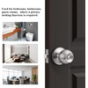 image:imageProbrico Privacy Interior Door Knobs Bed and Bath Handle Levers Keyless Brushed Nickel Lockset 6 PackBrushed Nickel