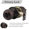 image:imageProbrico Privacy Interior Door Knobs Bed and Bath Handle Levers Keyless Brushed Nickel Lockset 6 PackOil Rubbed Bronze
