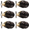 image:imageProbrico Privacy Interior Door Knobs Bed and Bath Handle Levers Keyless Brushed Nickel Lockset 6 PackOil Rubbed Bronze