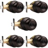image:imageProbrico Privacy Interior Door Knobs Bed and Bath Handle Levers Keyless Brushed Nickel Lockset 6 PackOil Rubbed Bronze