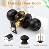 image:imageProbrico Privacy Interior Door Knobs Bed and Bath Handle Levers Keyless Brushed Nickel Lockset 6 PackOil Rubbed Bronze