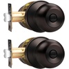 image:imageProbrico Privacy Interior Door Knobs Bed and Bath Handle Levers Keyless Brushed Nickel Lockset 6 PackOil Rubbed Bronze