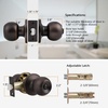 image:imageProbrico Privacy Interior Door Knobs Bed and Bath Handle Levers Keyless Brushed Nickel Lockset 6 PackOil Rubbed Bronze
