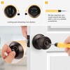 image:imageProbrico Privacy Interior Door Knobs Bed and Bath Handle Levers Keyless Brushed Nickel Lockset 6 PackOil Rubbed Bronze