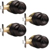 image:imageProbrico Privacy Interior Door Knobs Bed and Bath Handle Levers Keyless Brushed Nickel Lockset 6 PackOil Rubbed Bronze