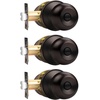 image:imageProbrico Privacy Interior Door Knobs Bed and Bath Handle Levers Keyless Brushed Nickel Lockset 6 PackOil Rubbed Bronze