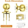 image:imageProbrico Privacy Interior Door Knobs Bed and Bath Handle Levers Keyless Brushed Nickel Lockset 6 PackPolished Brass