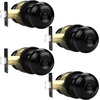 image:imageProbrico Privacy Interior Door Knobs Bed and Bath Handles Keyless Sain Nickel Locksets 6 PackBlack