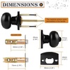 image:imageProbrico Privacy Interior Door Knobs Bed and Bath Handles Keyless Sain Nickel Locksets 6 PackBlack