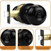image:imageProbrico Privacy Interior Door Knobs Bed and Bath Handles Keyless Sain Nickel Locksets 6 PackBlack