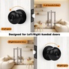 image:imageProbrico Privacy Interior Door Knobs Bed and Bath Handles Keyless Sain Nickel Locksets 6 PackBlack