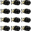 image:imageProbrico Privacy Interior Door Knobs Bed and Bath Handles Keyless Sain Nickel Locksets 6 PackBlack