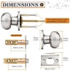 image:imageProbrico Privacy Interior Door Knobs Bed and Bath Handles Keyless Sain Nickel Locksets 6 PackBrushed Nickel