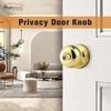 image:imageProbrico Privacy Interior Door Knobs Bed and Bath Handles Keyless Sain Nickel Locksets 6 PackPolished Brass