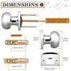 image:imageProbrico Privacy Interior Door Knobs Bed and Bath Handles Keyless Sain Nickel Locksets 6 PackPolished Chrome