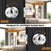 image:imageProbrico Privacy Interior Door Knobs Bed and Bath Handles Keyless Sain Nickel Locksets 6 PackPolished Chrome