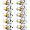 image:imageProbrico Privacy Interior Door Knobs Bed and Bath Handles Keyless Sain Nickel Locksets 6 PackPolished Chrome