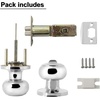 image:imageProbrico Privacy Interior Door Knobs Bed and Bath Handles Keyless Sain Nickel Locksets 6 PackPolished Chrome
