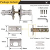 image:imageProbrico Privacy Levers Camelot Style Wave Door Levers Brushed Nickel BedroomampBathroom Door Handle Sets Keyless for Left amp Right Hand Opening Doors Interior Door Lock 85061SN