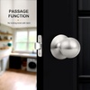 image:imageProbrico Round Ball Passage Door Knobs HallWay Closets NonLocking Door Handles Keyless Interior Door Handlesets in Brushed Nickel Finish Without Keys 4 PackBrushed Nickel