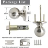 image:imageProbrico Round Ball Passage Door Knobs HallWay Closets NonLocking Door Handles Keyless Interior Door Handlesets in Brushed Nickel Finish Without Keys 4 PackBrushed Nickel