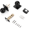 image:imageProbrico Round Black Passage Door Knobs Interior Door Handles for Hallway Closet Keyless Passage Door Handles with Square Rosette 5 Pack