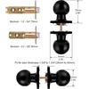 image:imageProbrico Round Black Passage Door Knobs Interior Door Handles for Hallway Closet Keyless Passage Door Handles with Square Rosette 5 Pack