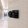 image:imageProbrico Round Black Passage Door Knobs Interior Door Handles for Hallway Closet Keyless Passage Door Handles with Square Rosette 5 Pack