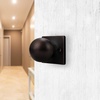 image:imageProbrico Round Passage Door Knob for HallCloset Oil Rubbed Bronze Interior Keyless Door Knob with Square Rosette 1 Pack