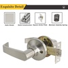 image:imageProbrico Satin Nickel Heavy Duty Passage Door Levers Interior HallCloset NonLocking Handles LeftRight Handed Contractor Pack 6 Pack
