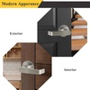 image:imageProbrico Satin Nickel Heavy Duty Passage Door Levers Interior HallCloset NonLocking Handles LeftRight Handed Contractor Pack 6 Pack