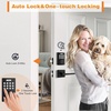 image:imageProbrico Smart Door Lock for Front Door Keypad Lock with Handle Lever Fingerprint Deadbolt Door Lock with Code Keyless Deadbolt Lock with Handle Black Smart Deadbolt Lock APP Passcode Auto Lock