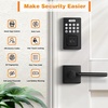 image:imageProbrico Smart Door Lock for Front Door Keypad Lock with Handle Lever Fingerprint Deadbolt Door Lock with Code Keyless Deadbolt Lock with Handle Black Smart Deadbolt Lock APP Passcode Auto Lock
