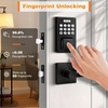image:imageProbrico Smart Door Lock for Front Door Keypad Lock with Handle Lever Fingerprint Deadbolt Door Lock with Code Keyless Deadbolt Lock with Handle Black Smart Deadbolt Lock APP Passcode Auto Lock