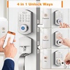 image:imageProbrico Smart Keyless Entry Door Lock DeadboltFront Door Handleset with Fingerprint Deadbolt Electronic Digital Keypad Deadbolt Lock with HandleAppAutoLockingBlackSatin Nickel