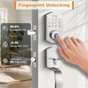 image:imageProbrico Smart Keyless Entry Door Lock DeadboltFront Door Handleset with Fingerprint Deadbolt Electronic Digital Keypad Deadbolt Lock with HandleAppAutoLockingBlackSatin Nickel