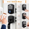 image:imageProbrico Smart Keyless Entry Door Lock DeadboltFront Door Handleset with Fingerprint Deadbolt Electronic Digital Keypad Deadbolt Lock with HandleAppAutoLockingBlackBlack